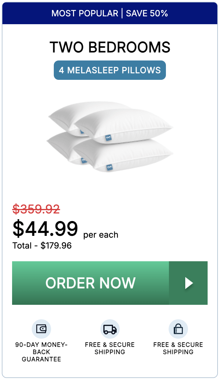 Melasleep Pillow 3 pack