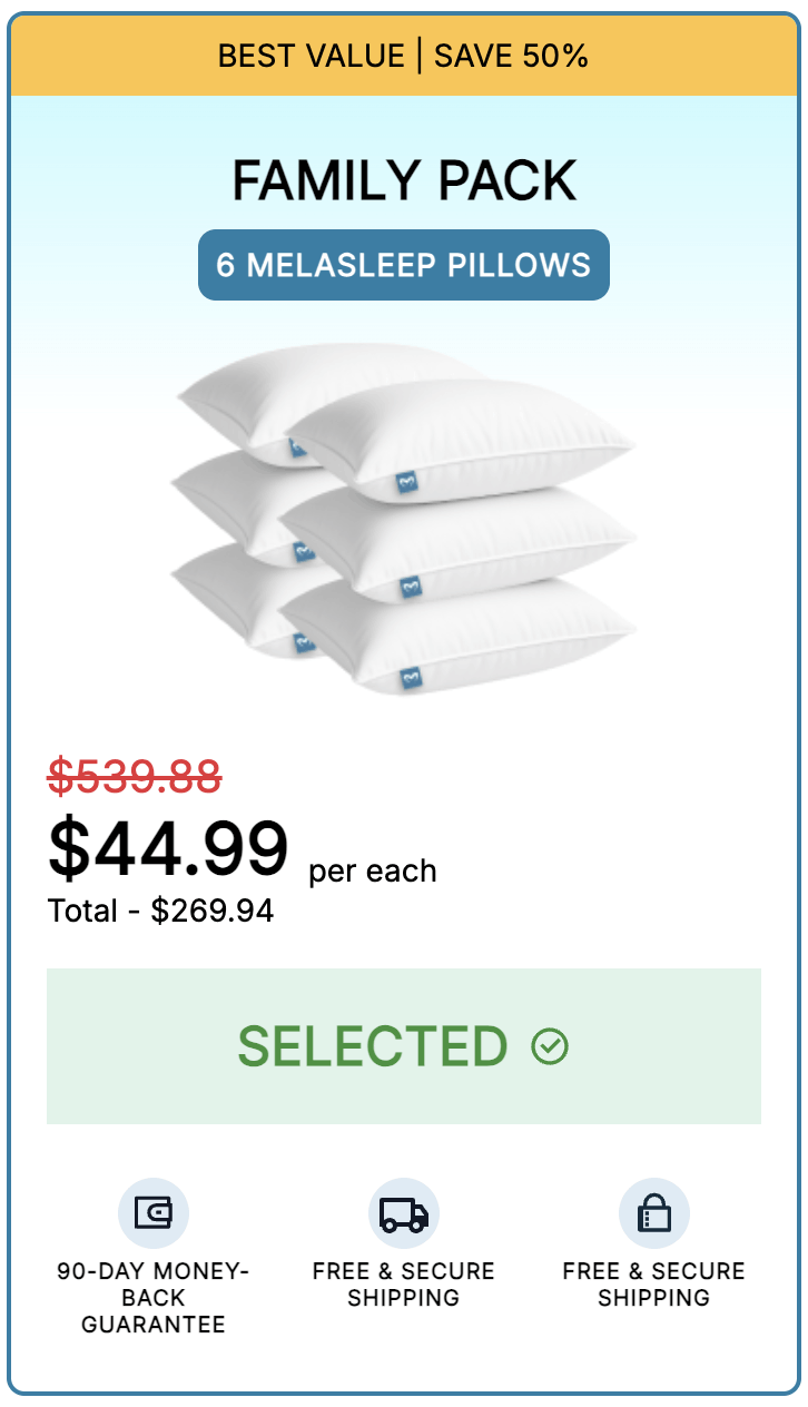 Melasleep Pillow 2 pack